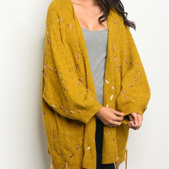 Sweaters - OPEN FRONT KNIT CARDIGAN